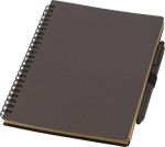 Notebook in fibra di caffè con penna Clive