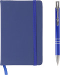 PU notebook with aluminium ballpen