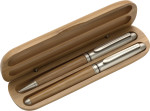 Parure de stylo bille et roller en bambou