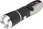 Multifunktionstaschenlampe 'Emergency' aus ABS-Kunststoff/Edelstahl/Silikon