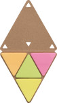 Memo stick adesivi, forma triangolo
