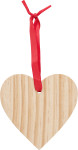 Weihnachtsbaumanhänger 'X-MAS Heart' aus Holz
