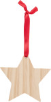 Weihnachtsbaumanhänger 'X-MAS Star' aus Holz